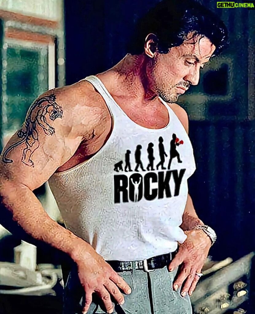 Sylvester Stallone Instagram - Somebody please tell me how this shirt got into the movie “Get Carter”????? LOL. I really enjoyed this film and it was directed wonderfully by Stephen Kay.