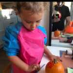 T.J. Thyne Instagram - Gettin ready for Halloween with Sweet Niece Olive 🎃 🎨 🖌 🗳