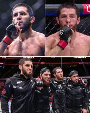 Tagir Ulanbekov Instagram - Tagir Ulanbekov channeled the champ after his win 🤫

Stream #UFC296 on ESPN2 and ESPN+ 🍿