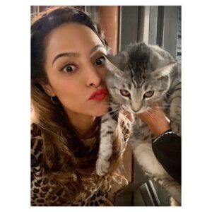 Tala Ashe Instagram - happy caturday from cat me who clearly loves human me. 😏 #zaricat #legendsoftomorrow