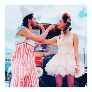 Tala Ashe Instagram - boop. apparently these persian clown siblings are back on your tv tonight along with the rest of the @cw_legendsoftomorrow weirdos. happy season 7 premiere 🤡