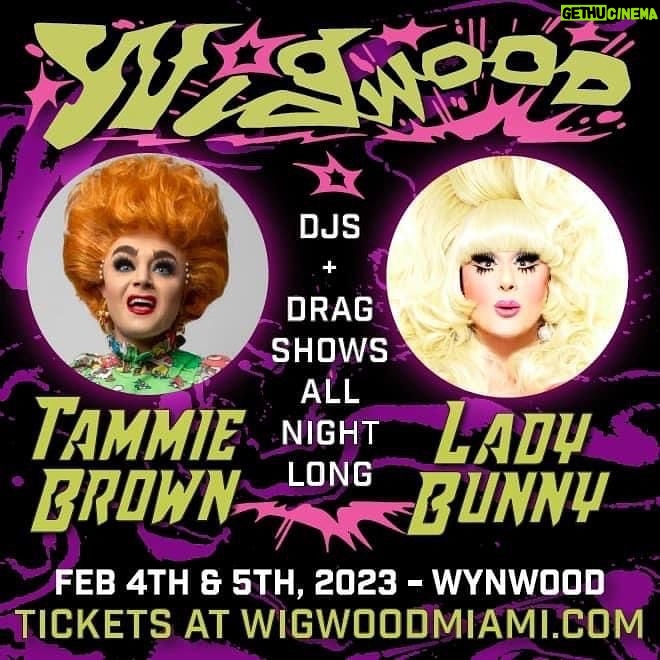 Tammie Brown Instagram - Miami Florida are you ready for @wigwoodmiami .. we can’t seem to get the Gay out of Florida, or the Florida out of the Gay .. see you all day, Saturday and Sunday .. all of those who are in Puerto Vallarta México 🇲🇽 come see me February 12-26 at @act2pv my new show Time Machine .. book your @cameo this valentines 💌 #queenwithacause #nationaltreasure