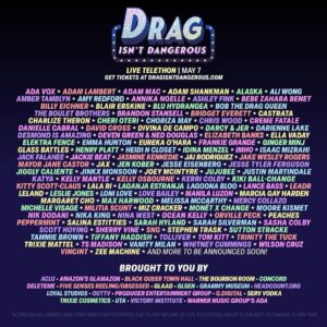 Tammie Brown Instagram - Join me for the @dragisntdangerous telethon Sunday, May 7th to combat anti-LGBTQ legislation! Together, we can make a difference and stand up for equality. Get tickets and make donations at dragisntdangerous.com.

Brought to you by: @glaad, @pegmgmt, @outtv, @servvodka, @obsessedintl, @trixiecosmetics, @glsen, @unitedtalent, @queerty, @warnermusic and @loyalstudiostv
