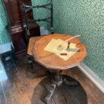 Tamzin Merchant Instagram – THE ACTUAL TABLE where Jane Austen wrote her books ✨This is as close as I have ever got to visiting a shrine
(You weren’t supposed to touch it but I might have touched it the tiniest little bit and now I have a magic pointer finger)