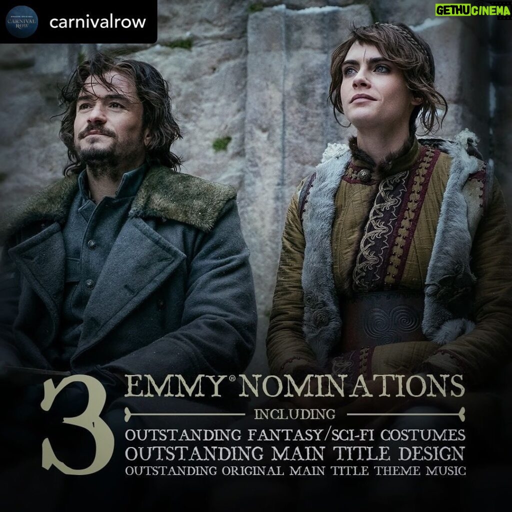 Tamzin Merchant Instagram - Hurrah for the visionary @joanna_eatwell and her brilliant team of artists for a massively-deserved Emmy Nomination! And equally massive congratulations to @composerbarr for a hugely deserved nomination for the gorgeous original music. ✨ Your amazing creations gave such life and story and texture, heart and history to the world of Carnival Row. 🧚‍♀✨
