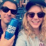 Tamzin Merchant Instagram - A whirlwind few days in New York with this one ❤️ Barney’s @mcenroefilm premiered at @tribeca and I am so proud of him for making such a compelling, entertaining and heart-led film ❤️ Cannot wait for y’all to see it! I am also proud/impressed that he drank this entire enormous can of Bud Light, which was massively earned 🤓 Yankee Stadium