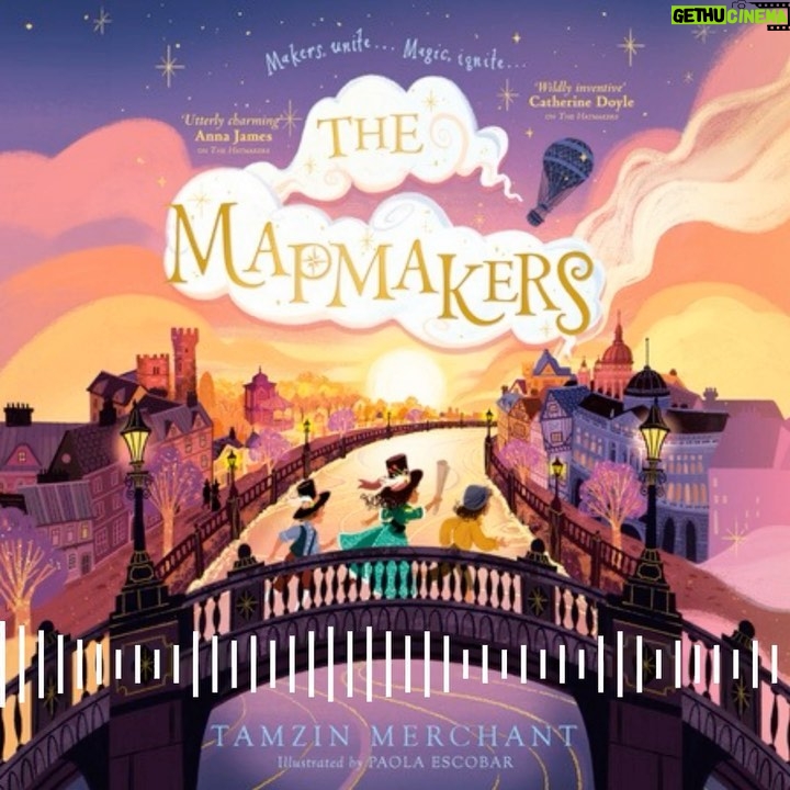 Tamzin Merchant Instagram - The Mapmakers Audiobook is available in the UK & US! ✨🥳 (You can get it at the link in my bio) Treat your ears to 7 solid hours of my voice… 😬 helpful for getting to sleep, especially if you want to have fun dreams about magical hats and mysterious mapmakers… ✨
