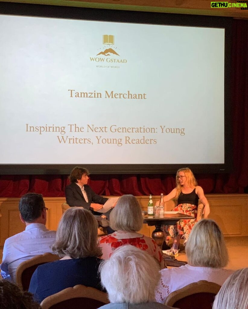 Tamzin Merchant Instagram - It’s been such a joy to spend the weekend at @wowgstaad hearing brilliant people talking about books and sharing a few thoughts of my own too 🤓 Thanks for having me and my sister along, WoW! We had an absolute ball ✨🇨🇭✨ Gstaad Switzerland