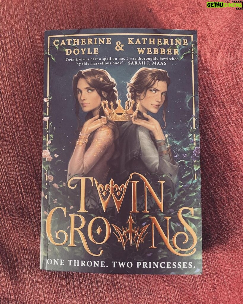 Tamzin Merchant Instagram - I was SO THRILLED to celebrate the brilliant authors of #TwinCrowns @cat_doyle0 and @kwebberwanders at the gorgeous Twin Crowns Ball! I was so excited to be there that I barely took any pictures, but here are the three I took! Can you also tell how thrilled I was to finally meet @gavgav7 too? It was a gorgeous evening celebrating an absolutely brilliant book - get yourself a copy of Twin Crowns, it is the best treat - as soon as I’d finished it I wished I could read it for the first time all over again! ✨👑👑✨xx