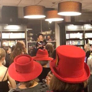 Tamzin Merchant Instagram - HAPPY WORLD BOOK DAY!
Here I am grinning my head off at the lovely lovely launch party of #TheMapmakers (and celebration of #TheHatmakers) with the two utterly brilliant women who made both books possible - my amazing agent @cmlwilson and stellar editor @natalieldoh 🤩🤩
✨🎩✨
There are a couple of other pics from the party as well as a bit of me reading an tiny bit from The Mapmakers (mainly so I could do Sir Hugo’s voice) 😘 Have a wonderful book day everyone! Xx 🥳
(PS. My starry night dress is from @meadows____ 💖)