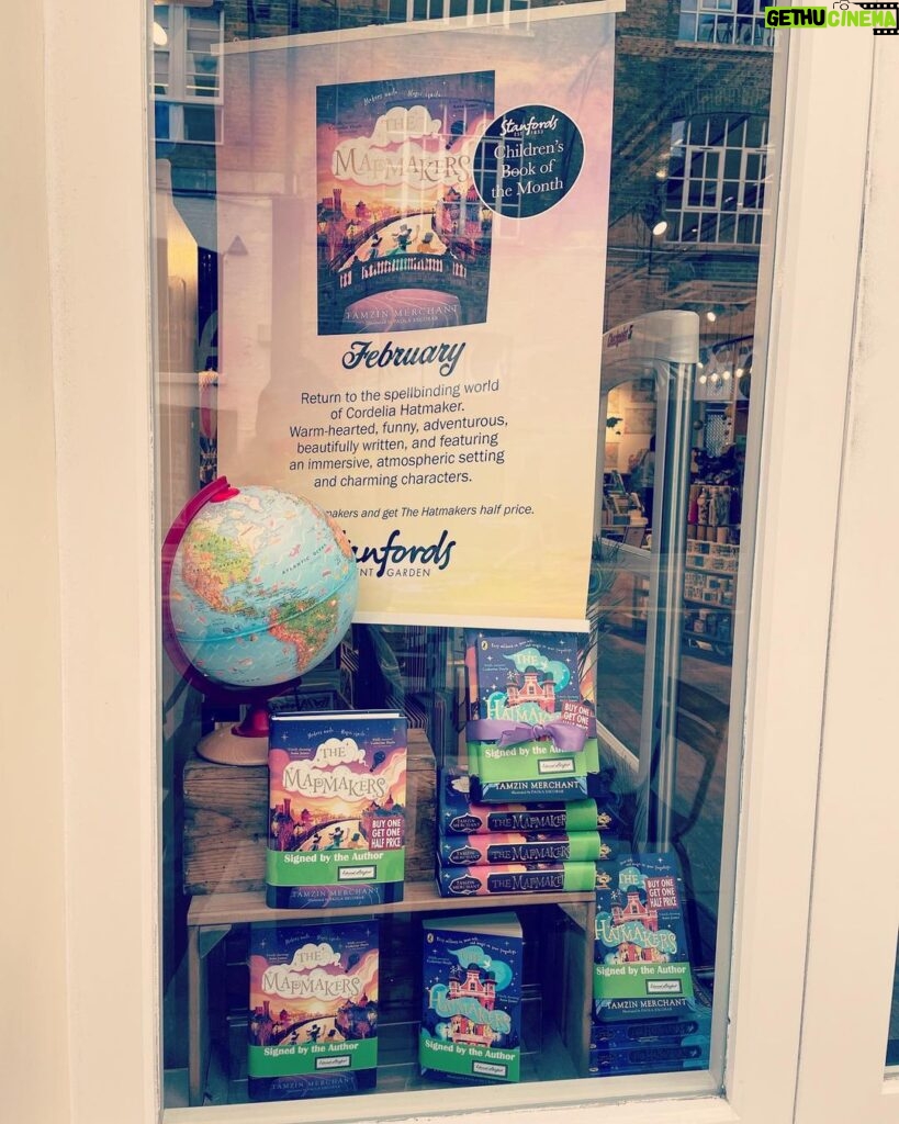 Tamzin Merchant Instagram - The Mapmakers (my second book & sequel to The Hatmakers) is out in the UK in 10 Days! BUT VERY EXCITINGLY it is available early at @stanfordstravel in Covent Garden, because it’s their Children’s Book of the Month for February! Swing by this amazing map shop to pick up a signed copy ✨ they also have a lovely cafe and you can mooch among books and maps for hours. ✨ I especially love that The Mapmakers is starting its journey here because I used to go to Stanford’s for writing inspiration when planning The Mapmakers 💖 Stanfords Travel