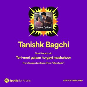 Tanishk Bagchi Instagram - Thank you for the love! @spotifyindia