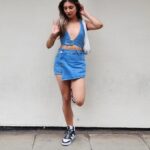 Tannaz Davoodi Instagram - Love how the wind blows my hair in the last pic (just like a bollywood movie👅)💙✨️ ♤ ♤ ♤ ♤ ♤ #denim #denimskirt #denimstyle #denimondenim #denimoutfit #outfitoftheday #outfit #sheingals #sheinhaul #shein #outfitpost #photooftheday #photo #model #modeling #longhair #blonde #brunettegirl #Persian #irani #iranian #girls #girl #unitedkingdom #london #tommyhilfiger London, United Kingdom