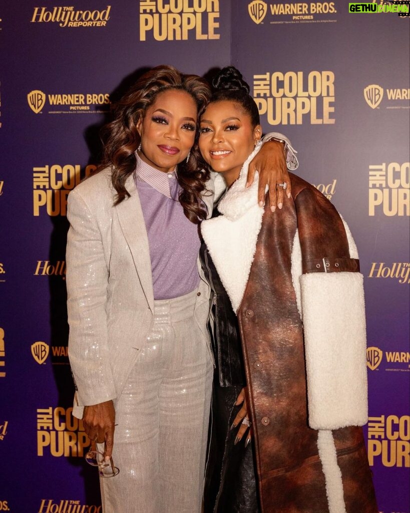 Taraji P. Henson Instagram - Counting my blessings this season 💜🙏🏾💜 Doing legacy work with people I respect, admire and LOVE IS THE DREAM!!! 💋💋💋💋 Who got their tickets to @thecolorpurple for Christmas Day?!?!!????