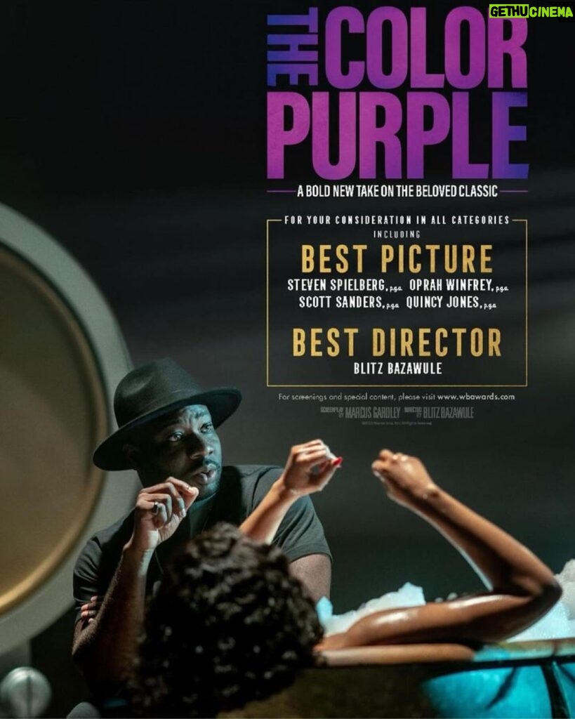 Taraji P. Henson Instagram - I want to give this beautiful human @blitzambassador OUR INCREDIBLE Director ALL OF HIS FLOWERS!!! Thank you Blitz for believing in me, fighting for me and seeing in me what I did not see in myself! You and this entire purple project has been such a blessing to me!!! Thank you @oprah @quincyjones #stevenspielberg #scottsanders for choosing Blitz and passing the baton to and trusting me as your Shug!!! I am beyond #grateful for your vision and leadership!!! Your #shugavery forever 💜💜💜🙏🏾🙏🏾🙏🏾💋💋💋 #Repost from @blitzambassador • FYC #TheColorPurple 🙏🏿💜
