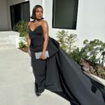Taraji P. Henson Instagram - Black Girl Magic 🖤💋 @sagawards Makeup: @saishabeecham Hair: @tymwallacehair Nails: @customtnails1 Stylist: @waymanandmicah Producer: @sauntemakesithappen Products: @tphbytaraji Jewelry: @bulgari Dress: @giambattistavalliparis couture Shoes: @betseyjohnson Bag: @judithleiberny