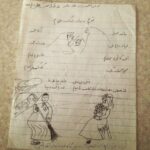 Taraneh Alidoosti Instagram - ترانه جان در نُه سالگی شاعر و نقاش بودند و اسم هنریشان را به عنوان شاعر «مصطفی رحماندوست» گذاشته بودند. این اثر چند روز پیش در خانه‌ی مادربزرگم پیدا شده و زیر شعر امضا شده: مصطفی رحماندوست (ترانه) 😆😆😆
