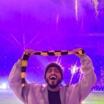 Tareq Al Harbi Instagram - الحمدلله الف مرة والف الف مبروك يا أجمل كيان 💛🖤😍 ملعب الملك فهد الدولي