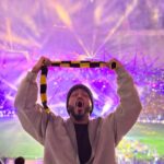 Tareq Al Harbi Instagram - الحمدلله الف مرة والف الف مبروك يا أجمل كيان 💛🖤😍 ملعب الملك فهد الدولي