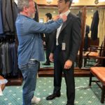 Taylor Zakhar Perez Instagram - This is Keith Madden. Keith is good at fashion. Like really good. He brought us to Savile Row where legitimate royalty get their bespoke threads made. This was our first day of preprod and probably the first best day ever. We also wore the exact same outfit one day. He wore it better. Thx Keith. Savile Row, London