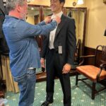 Taylor Zakhar Perez Instagram - This is Keith Madden. Keith is good at fashion. Like really good. He brought us to Savile Row where legitimate royalty get their bespoke threads made. This was our first day of preprod and probably the first best day ever. We also wore the exact same outfit one day. He wore it better. Thx Keith. Savile Row, London