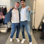 Taylor Zakhar Perez Instagram - This is Keith Madden. Keith is good at fashion. Like really good. He brought us to Savile Row where legitimate royalty get their bespoke threads made. This was our first day of preprod and probably the first best day ever. We also wore the exact same outfit one day. He wore it better. Thx Keith. Savile Row, London