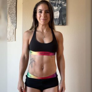 Tecia Pennington Instagram - For the past month I have been sitting at 123 lbs basically my pre baby weight but today officially is the first day I’m back to 121 lbs, my normal weight. That’s 38 lbs down what I gained during pregnancy. 

I’ve enjoyed being back at the gym here and there but over the past month Raquel has helped motivate me with our at home HITT, Core, and Calisthenics workouts. These “simple” workouts have been fun yet challenging. 💪🏽🩷 Sidenote: I’m really looking forward to being apart of my wife’s Fight Camp to her World Title Fight. @raquel_pennington 

3rd slide is a comparison before & after baby (same weight) I may look the same but my body is different internally & mentally. My mind is stronger and I’m so ready to show our daughter what strength is inside and outside of the octagon. #JourneyBackToTheOctagon #5MonthsPostpartum #UFC #TeamTiny #TeamRocky #RockNado #Strawweight #115lbs #LetsGo