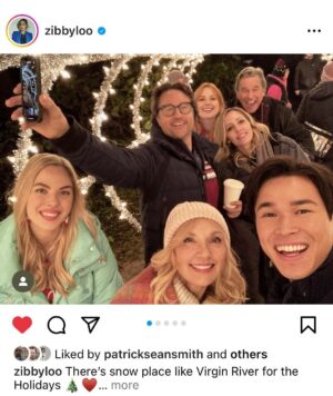 Teryl Rothery Instagram - LOVE this photo @zibbyloo!!! The one and only ZIBSTER!!!!! 😃

Miss you all and cannot wait for more. 🙏🏼❤️💕

#virginriverfamily #netflix #virginriverseries #joy 🥰