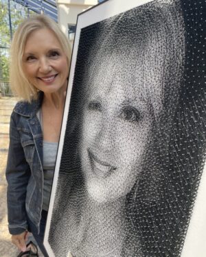 Teryl Rothery Instagram - Attending @fedcon in beautiful Bonn, Germany through Sunday. This art was from a photograph taken by @rafaelcantera. It’s by nails and thread!!!!