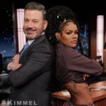 Teyana Taylor Instagram – Jimmy Kimmel x Jimmy Neutch 🙌🏾Seriously always good time & good poses with @JimmyKimmel on @jimmykimmellive 😭😭😭😭🙌🏾🙌🏾🙌🏾🙌🏾🙌🏾🙌🏾 Catch me TONIGHT! #ABC
