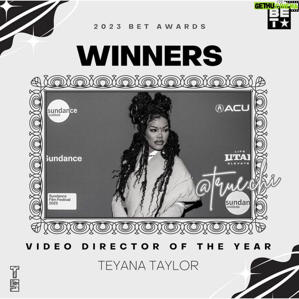 Teyana Taylor Instagram - It’s clear as day that the WiFi was playing in AunTEY face yesterday sooooooooo… 😂😂 I wanted to take the time out to acknowledge this beautiful moment again and give my proper thank you’s. Man what a sweet surprise but First off let me thank my lord and savior Jesus Christ, I got to give him all the glory! Keep breathing into me Lord, I appreciate every breath. 🙏🏾🙏🏾🙏🏾🙏🏾 Now let me make my way on over to Gratitude! The quality of being thankful, and that’s exactly what this moment is about. I’m so thankful for this amazing honor…Director Of The Year! Which makes this my 3rd DOTY AWARD 🫶🏾❤️🤯 Thank You Thank You Thank You!!! @betawards for this moment. I want to thank my village! mom & pops for flying all the way to LA just to make sure I had this moment 🥹🥹 y’all are crazyyyyyyy in the best wayyyyyyy! I love you both very much 🌹 To my @theauntiesinc we did it!!!!!! my amazing Aunties staff @ohshitpiper @whoisjasper @ejking21 @beincarrington @kvnhrtlss @aulblack @lb_1985 I love y’all so much! We as The Aunties have been working tirelessly to build something of substance. We love helping other creatives and people just in general so my directing and the aunties producing all while being a one stop shop gives us an opportunity to do so while still letting us express ourselves creatively. To my motha fuckin Patnah in crime, my sista from another Mista, my @coco_gilbert I love you so much. For not only being the other half of the aunties but just over all believing in my @aspiketeyjoint journey from DAY ONE & Instilling in me that even tho the sky is a beautiful view it is NOT the limit! I love you. Let’s keep reaching beyond!!! 💫 #theauntiesincproduction