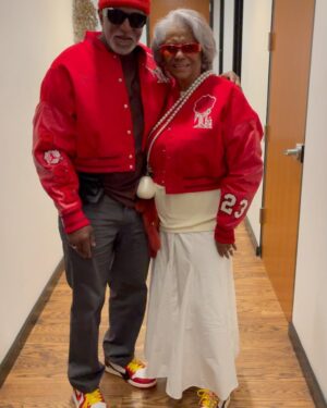 Teyana Taylor Instagram - Love is the softest rose in the soul’s garden….🌹 What a blessing to witness my grandparents celebrating 23 years of marriage, in the year 2023, in my very own MJ 23 @jumpman23 collection & kicks…Priceless 🥹 

I love you both very much. Thank you for showing us that love ages like fine wine 🍷….Happy 23rd wedding anniversary 🌹✨🥹😍

P.S. Now y’all see where I REALLY get my swag from 😎