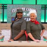Tiffany Derry Instagram - One thing for sure this week is alot more serious than last!! It’s time to whip these recruits in shape, well maybe lol!! Let’s go Blue Team but man I got a rowdy one and I love every second of it!! Tune in tonight, January 14th at 8/7pm cst– “Spoiled Rotten: Culinary Cadets” @chefanneburrell and I have our mission: culinary basic training! Their pampered recruits have ignored the kitchen for far too long, and it’s time to learn the basics. Teams face off to collect the most medals in culinary and physical tasks, and the winning team gets an advantage for the next challenge. In the skill drill, we task our teams with replicating chicken paillard with salad, and things get spicy when the chefs teach their teams how to make lamb curry. Some recruits can handle the heat, but those who can’t must exit the boot camp kitchen. #WorstCooks @FoodNetwork #shef #cheftiffanyderry