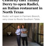 Tiffany Derry Instagram - Thank you @dmnfood and @sarahblaskovich for a beautiful piece on our newest restaurant, Radici!!! Y’all we opening a Italian restaurant a few doors down from @rootssouthtable and Radici means roots in Italian. We are so happy to continue growing our Roots Brand @t2dconcepts in Farmers Branch. Many thanks to everyone who continues to dine with us every time we open our doors. The outpouring of love warms my heart and soul. If you know anything about my early days you would know I spent about 6 years cooking Italian food. I moved to Dallas to open Grotto and we had almost 20 fresh pastas at any given time that was crazy lol!! There is nothing like taking a vision only seen in your mind and turning it into reality. I’m looking forward to sharing our R&D, progress and lead up to opening day!! Let’s Gooooooo
