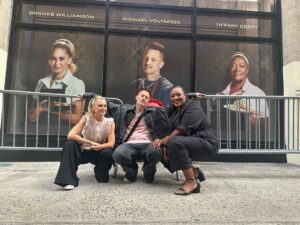 Tiffany Derry Instagram - So imagine pulling up to do some media events at @foodnetwork Kitchen and you see your face on the wall!! Yes had no clue y’all!! We had the best time hanging and can’t wait to do it again. Go check us out on Park Ave and tag us with your pics @chefbrookew @mvoltaggio @bobbyflay 
#bobbystriplethreat #shef #foodnetwork