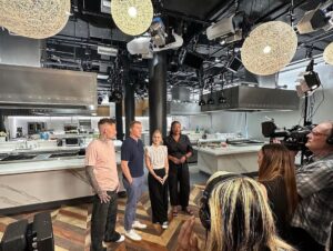 Tiffany Derry Instagram - So imagine pulling up to do some media events at @foodnetwork Kitchen and you see your face on the wall!! Yes had no clue y’all!! We had the best time hanging and can’t wait to do it again. Go check us out on Park Ave and tag us with your pics @chefbrookew @mvoltaggio @bobbyflay 
#bobbystriplethreat #shef #foodnetwork