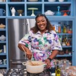 Tiffany Derry Instagram - Premiering Saturday, February 3rd at 11am- “Date Night at Home” The Kitchen has the perfect menu for a delicious date night at home! @katieleebiegel and @geoffreyzakarian kickoff happy hour with Blue Cheese Stuffed Dates and a Pink French 77 before @jeffmauro makes a special Cocoa-Chile Rubbed Salmon with Roasted Rainbow Carrot and Crispy Quinoa. Then, Geoffrey Zakarian’s Warm Zucchini Salad with Almonds is sure to impress. We reveal Food Network’s “Hot List” 2024, @stephanie.boswell and I join the Kitchen to make a White Bolognese and Carolina Reaper Chocolate Sauce and @sunnyanderson takes on dessert with her Easy Brownie BonBons. Hair @jacqueline_helene MUA: @jacqueline_helene Wardrobe @courtneyfuglein #TheKitchen @FoodNetwork #shef #cheftiffanyderry