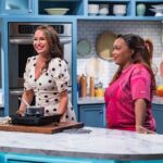 Tiffany Derry Instagram - Premiering Saturday, February 3rd at 11am- “Date Night at Home” The Kitchen has the perfect menu for a delicious date night at home! @katieleebiegel and @geoffreyzakarian kickoff happy hour with Blue Cheese Stuffed Dates and a Pink French 77 before @jeffmauro makes a special Cocoa-Chile Rubbed Salmon with Roasted Rainbow Carrot and Crispy Quinoa. Then, Geoffrey Zakarian’s Warm Zucchini Salad with Almonds is sure to impress. We reveal Food Network’s “Hot List” 2024, @stephanie.boswell and I join the Kitchen to make a White Bolognese and Carolina Reaper Chocolate Sauce and @sunnyanderson takes on dessert with her Easy Brownie BonBons. Hair @jacqueline_helene MUA: @jacqueline_helene Wardrobe @courtneyfuglein #TheKitchen @FoodNetwork #shef #cheftiffanyderry