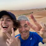 Timothée Chalamet Instagram - DUNE 2 WRAPPED (with desert dad !!)