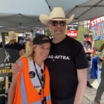 Timothy Omundson Instagram - It’s Strike Captain Appreciation Day on the @sagaftra Picket lines and I could not be more proud or appreciative of THIS particular 🧑‍✈️, my dear friend and colleague, the incredibly dedicated , @nelsonkirsten . She is the most wonderful Strike mom And aprotector of all her actors. each morning for the last 98 days, she has been out the door , leaving her family, home and all of her life’s regular responsibilities to stand in the Summer heat of the valley, and wrangle cats , fighting for a #fairDeal. our strike Captains, like our Negotiation Committee are the unsung heroes of our struggle against the Greed Monsters Who still refuse to come back to the table and engage with their workers. They must be too busy planning their next ski vacations and redecorating their yachts. We will stay on strike, one day longer, one day stronger. For as long as it takes to get a #Fair Deal ✊🏻✊🏻#UnionStrong ABC/Disney Studios