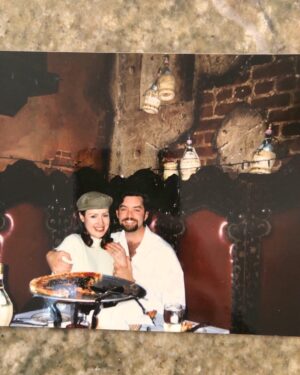 Timothy Omundson Instagram - The smartest  question I ever asked and the greatest possible answer  I could ever receive. Happy 26th wedding anniversary, @allisonomundson  thank you for continuing to  navigate life’s most challenging waters with me  while still managing to laugh together. Sorry I forced you into still going out to dinner, that night even though you had a cold, but that ring was burning a hole in my pocket and I needed to get it on your finger before somebody else did. ❤️ I love you and am beyond grateful for you and the fact that you like pepperoni on your pizza 🍕 and don’t mind a bottle of cheap Chianti ❤️🍕💍🍷