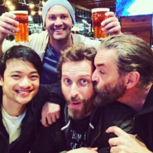 Timothy Omundson Instagram - raising a glass to say Happy Birthday to our amazing friend and my fellow #StrokeSurvivor warrior, @robenedict  we are all so happy you’re still around and celebrating more birthdays, buddy. ❤️🎉🥳