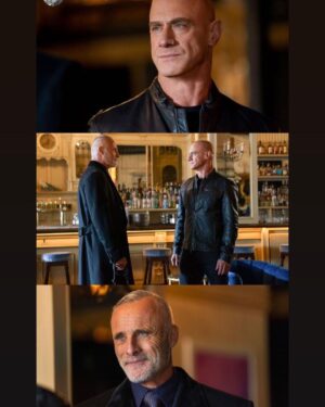 Timothy V. Murphy Instagram - Two Aries ram’s face off @lawandorderorganizedcrime @chris_meloni @mkmalarkey @ainsleyseiger @brent_antonello @brent_antonello @rickgonzalez @daniellemonetruitt #puckfair #ciarraíabú ☘️☘️☘️🐐🐐🐐…this Thursday on NBC at 10pm #ny @pacthecorso #canecorso