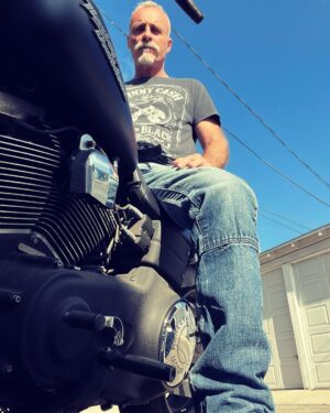 Timothy V. Murphy Instagram - ...getting ready for my next movie @harleydavidson @johnnycash @blackbearbrand