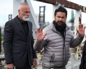 Timothy V. Murphy Instagram - Myself and @jonhuertas working out a scene for the finale of @companyyoukeepabc this Sunday at 10pm @catherinehkim @felishavictoriaterrell @sarahwaynecallies @barrypaulsloane @william_fichtner_bill @juliacohen78  #miloventimiglia ☘️☘️☘️🎬🎬🎬🇮🇪🇮🇪🇮🇪🥃🥃🥃 @polly.draper @shayleemansfield @geoffmstults @michaelgladis @malenky @efka_stunts1 @timchiou @james.saito @fredafohshen