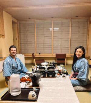 Tina Guo Instagram - Incredible Onsen stay at the foot of Mt. Fuji with a traditional dinner served in our room and some hot spring time 🗻❤️