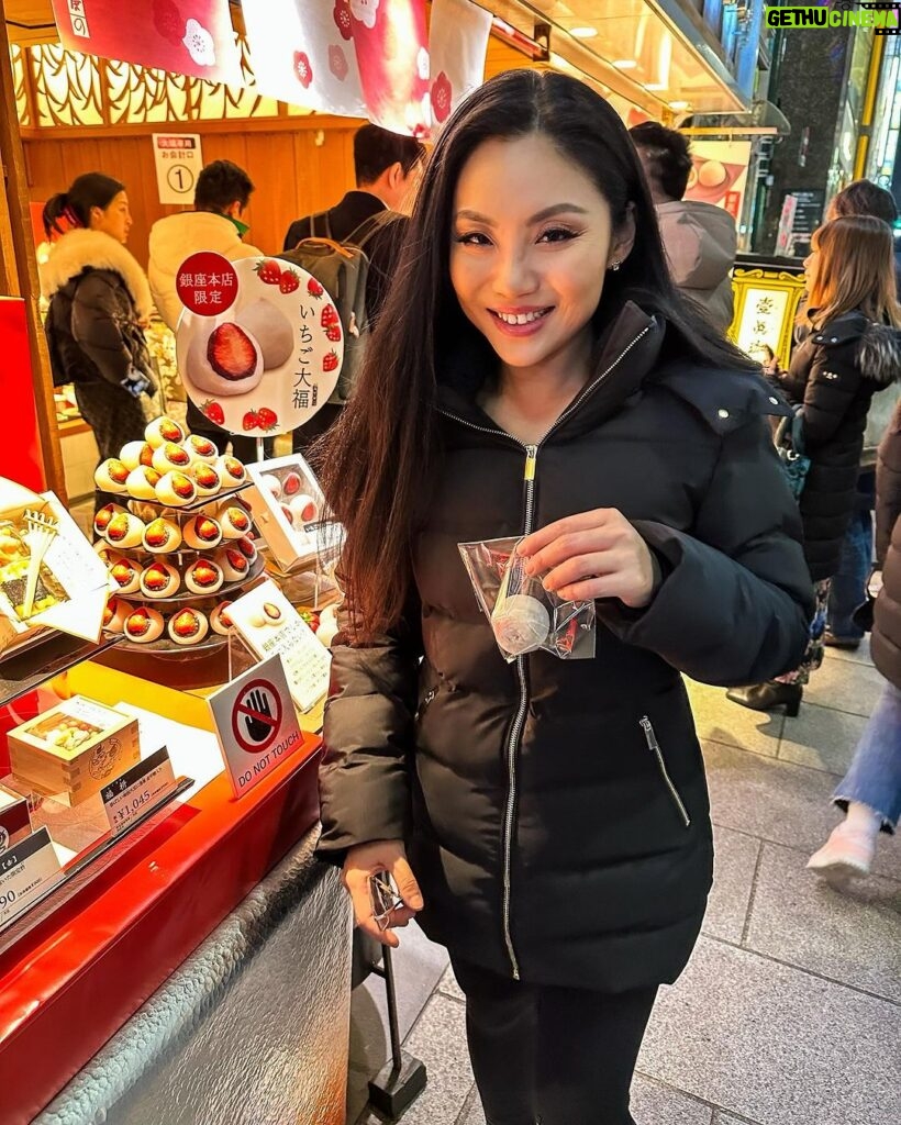 Tina Guo Instagram - Strawberry 🍓 Mochi & 🍣 in Ginza Ginza Tokyo