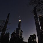 Tomás Silva Instagram - moon in new york hits different 🌙🌚 New York, New York