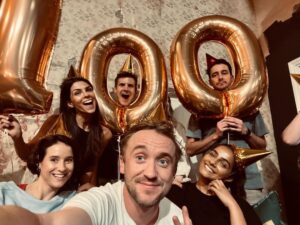 Tom Felton Instagram - We clocked our 100th show this week…and the 1 year anniversary of @222aghoststory opening in London.  I am so proud to be a part of this production , i’ve even prouder of the all the company back stage & front of house that make every night happen. Best of all , I get the privilege to share the stage with these lovely fellows every single night - I’ve loved every minute ❤️