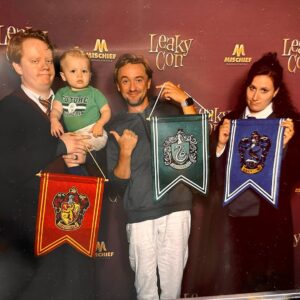 Tom Felton Instagram - Welcome to Slytherin young man. Dads face though 😂